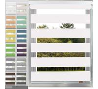 Tenda a rullo con catenella laterale, 55 x 250 cm Strisce Filtranti e Oscuranti, Tende oscuranti Temporanea Montaggio con e senza Fori, per Porte e Finestre, Bianco