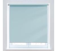 Tenda a rullo con protezione UV, 105 x 130 cm, senza fori, colore celeste, per finestre e porte, facile installazione, perfetta per decorare la casa