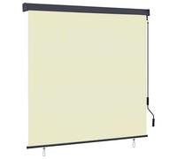 vidaXL Tenda a rullo Crema 180 x 250 cm Tessuto e Alluminio, Tenda a rullo rettangolare moderna, ombra per patio, giardino, copertura per balcone, blocco sole e calore