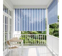 Tenda a Rullo Esterno Blocco UV 90% Strisce Blu e Bianche HDPE