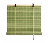 Tenda A Rullo In Bamboo Per Esterno E Interno, 70% Oscurante, Tenda Veneziana Naturale Per Veranda Patio Balcone Soggiorno, 60-180 Cm Tapparella Avvolgibile Privacy Anti-UV, Verde(115 x 200 cm)