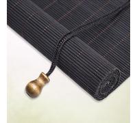 Tenda a Rullo in Bambù 72 x 180 cm Resistente Ai Raggi UV Tenda Bambù Eco Friendly Facile da Montare per Interni Giardino, Balcone, Porta, Finestra, Nero