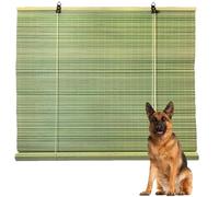 Tenda a Rullo in Bambù Naturale 110 x 200 cm con Sollevatori Anti-Uv Privacy Tapparella a Rullo in Bambù Avvolgibile per Interni Esterni Personalizzate, E