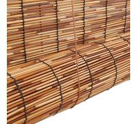 Tenda a Rullo in Bambù Naturale per Esterni Interni 50 60 90 100 120 150 160 180cm Tapparella Avvolgibile Bamboo con Sollevatore Traspiranti/Privacy/Anti-UV Tende Veneziane Legno Marrone(W150xH200cm)