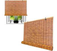 Tenda a rullo in bambù naturale, stile veneziano, stile veneziano, per balcone, portico e giardino, filtraggio della luce, larghezza regolabile 40150 cm, stile veneziano (100 x 180 cm)