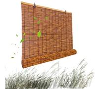 Tenda a rullo in bambù per esterni, protezione dai raggi UV, tenda a pacchetto per giardino, pergola, tenda parasole regolabile in bambù, 115 x 300 cm