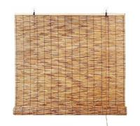 Tenda A Rullo in bambù per Esterno Tapparella Avvolgibile bambù Tenda A Pacchetto in bambù con Sollevatore Tende Avvolgibili Traspiranti Protezione Solare Privacy per Porte Finestre(Brown)