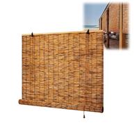 Tenda A Rullo In Bambù Per Interni, Tende Avvolgibili In Bambù Impermeabili, Oscuranti Al 70% Senza Corda, Tapparelle In Reed 55 65 80 90 130 150 160 100 120 Cm(W63xH110IN(160x280CM))