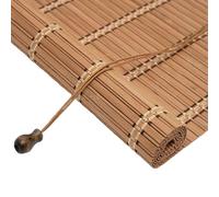Tenda A Rullo In Bambù Tenda Da Sole Tapparella Avvolgibile Bamboo Naturale Con Filtraggio Della Luce E Protezione Solare Cortina Di Bambu Tenda Veneziana Per Finestre Porte(Black,45W x 150H cm)
