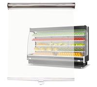 Tenda a rullo in plastica trasparente resistente per esposizione vegetariana del supermercato, 70 cm x 150 cm, facile da usare, con maniglia per armadi frigoriferi.