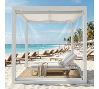 Tenda a rullo in PVC trasparente HD, resistente intemperie, termica, antivento, senza cordino per patio, balcone, portico, garage. Robusta e chiara. Vista limpida, zero manutenzione(90Wx180Hcm)