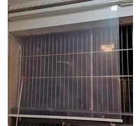 Tenda a rullo in PVC trasparente impermeabile con maniglia, antivento, per esterni, per porta del balcone, terrazza e divisore del frigorifero (larghezza 140 x altezza 180 cm)