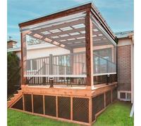 Tenda a rullo in PVC trasparente, per esterni patio e balcone, senza fili, antipolvere, facile da installare, con maniglia (larghezza 85 x altezza 140 cm), soluzione perfetta per parasole
