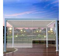 Tenda a rullo in vinile trasparente per patio, impermeabile, antivento, trasparente, avvolgibile, con occhielli, ideale per la privacy esterna e protezione solare