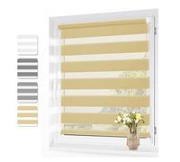 Tenda a rullo isolante termico 115 x 250 cm, protezione dai raggi UV, oscurante, con catena regolabile, ideale per camere da letto e salotti, elegante colore beige