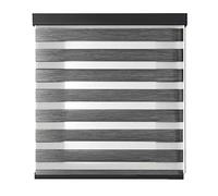 Tenda a Rullo NIGHT AND DAY Doppio Strato Giorno e Notte Premium Con Cassonetto Bianco E Catenella In Alluminio Tenda Per Finestra o Porta Protezione Solare Varie Misure E Colori (Nero005, 100x300)