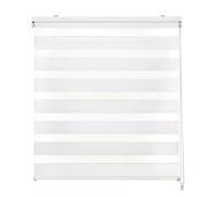 Tenda a Rullo Night and Day, Doppio Tessuto, per Interni, Varie misure, Vari colori, Bianco, Lino, Grigio, Tortora, Avorio (Bianco/white, 120 x 252 cm)
