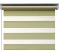 Tenda a Rullo Night and Day, Doppio Tessuto, per Interni, Varie misure, Vari colori, Bianco, Lino, Grigio, Tortora, Avorio (Verde, 120 x 250 cm)