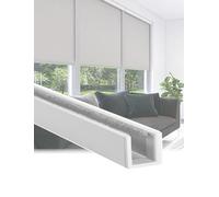 Tenda a rullo oscurante personalizzata con guide laterali in alluminio, bloccanti la luce per spazi tra le finestre, perfetta per asilo nido, ufficio, bagno (120 cm)