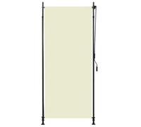 Tenda a rullo per esterni, 100 x 270 cm, resistente ai raggi UV e al calore, funzionamento manuale a manovella per balcone, terrazza e giardino, con pali regolabili in altezza