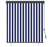 Tenda a Rullo per Esterni 140x250 cm Blu e Bianca