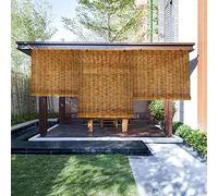 Tenda a Rullo per Esterno,Tapparella a Rullo in Bambù Avvolgibile,Tende Bambu,Tende Romane Tessute a Mano,Antivento E Traspirante,Tenda da Sole in Bamboo,per Porte Finestre Interni ed Esterni ( Size :