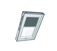 Tenda a Rullo Roto Originale ZRE - Diurna Binario di Guida Argento - Per Finestre per Tetti delle Serie Designo R6/R8, i8 e Classic 64/84 - Dimensioni 065/140 | 06/14 - Colore del Tessuto Grigio Scuro