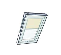 Tenda a Rullo Roto Originale ZRE - Diurna Binario di Guida Argento - Per Finestre per Tetti delle Serie Designo R6/R8, i8 e Classic 64/84 - Dimensioni 065/140 | 06/14 - Colore del Tessuto Beige