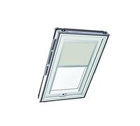 Tenda a Rullo Roto ZRE per Finestre per Tetti Roto Diurna Binario di Guida Argento Per Finestre per Tetti Roto delle Serie Designo R6/R8, i8 e Classic 64/84 con Dimensioni 065/140 | 06/14 Grigio Chiaro