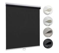 Tenda a rullo termica senza fili, filtra la luce, protezione dai raggi UV, per bagno, cucina, ufficio, facile da montare, isolata, copertura per finestre (nero, 51 cm di larghezza x 165 cm di altezza)