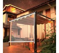 Tenda a rullo trasparente impermeabile antivento in plastica PVC, protezione dalla pioggia, per esterni, giardino, balcone, terrazza, porta, trasparente, larghezza x altezza (50 x 80 cm)