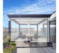 Tenda a rullo trasparente per esterni, impermeabile, antipolvere, per pergola verticale e finestre, 110 x 200 cm, ideale per la privacy e la protezione solare