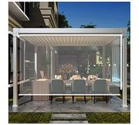 Tenda a rullo trasparente per esterni, in vinile trasparente, per balcone, patio, pergola e gazebo, facile da tirare verso il basso e verso l'alto, 130 x 200 cm, protezione UV e privacy