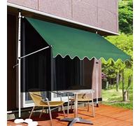Tenda a scomparsa manuale Tendalino parasole per esterni a manovella per patio, balcone e terrazza. Altezza regolabile resistente ai raggi UV e all'acqua, design senza vite (colore: verde)