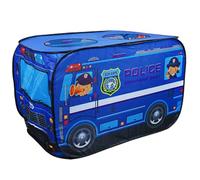 Tenda a scomparsa per bambini, tenda pieghevole in tessuto Oxford a forma di auto della polizia con 3 aperture, da gioco scomparsa 44x26x30 pollici, casetta da gioco per bambini pi