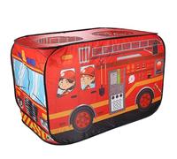 Tenda a scomparsa per bambini, tenda pieghevole in tessuto Oxford per camion dei pompieri con 3 aperture, da gioco a scomparsa 44x26x30 pollici, casetta da gioco per bambini piccoli