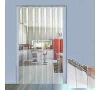 Tenda A Strisce in PVC Pellicola AntiGraffio Trasparente Rotolo di Vinile per Tende in PVC Facile da Entrare E Uscire Parti Zincate per L'isolamento Termico E dalla, 2.5mm, 1.2x2.2m/3.94x7.22ft