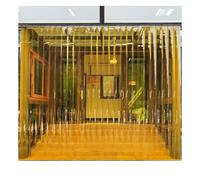 Tenda a strisce in PVC trasparente giallo 1,6 mm 1,8 mm copertura per porta del congelatore 1,5 m x 2,2 m per risparmio energetico e protezione dal freddo, ideale per uso commerciale