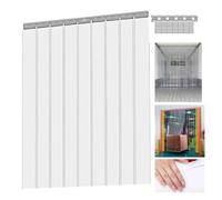Tenda a strisce in PVC trasparente impermeabile per padiglione, giardino, camera fredda personalizzabile, dimensioni 105x210cm (41.34x82.68), tenda in plastica resistente per uso esterno