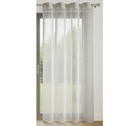 Tenda a tinta unita con 8 occhielli, 140 x 240 cm, colore grigio, luminosa e decorativa, per proteggere gli sguardi esterni