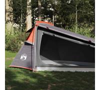 Tenda a tunnel per 2 persone, grigio arancione, impermeabile, protezione dai raggi UV, leggera, con borsa per il trasporto, per campeggio, escursioni, attività all'aperto