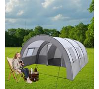 Tenda a tunnel per 6 persone, tenda da 1500 mm, impermeabile e un indice di protezione solare di 50+, per campeggio, viaggi, trekking, giardino, 350 x 480 x 206 cm