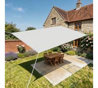Tenda a Vela 0.7 x 0.7 m Frangisole Anti-Uv Antistrappo Robusta con Occhielli in HDPE Teli Ombreggianti da Esterno per Giardino Esterno Giardino Terrazza, Bianco