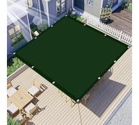 Tenda a Vela 1.2 x 1.3 m Protezione Raggi UV 95% Tenda Parasole con Occhielli per Giardino Terrazzo e Campeggio, Verde Scuro
