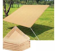 Tenda a Vela 1.2x7.5m Copertura per Balcone Frangivista Balcone con Fascette e funi, Occhielli per Esterno, Piscina, Color Crema
