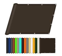 Tenda a Vela 1.7 x 3.2 m Protezione Solare Vela Ombreggiante Impermeabile con Occhielli e Corda per Esterno, Giardino, Terrazzo, Balcone, Patio, marrone