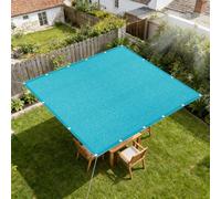 Tenda a Vela 100 x 110 cm Protezione Solare Telo Ombreggiante con Occhielli per Balcone Terrazzo Recinzione Giardino Fence Kennel Camping, Blu Cielo