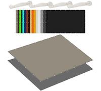 Tenda a Vela 100 x 200 cm Protezione UV 98% Tenda Parasole Esterno con Fune a Vela per Giardino Terrazzo e Campeggio, Cachi