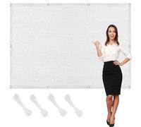 Tenda a Vela 120 x 240 cm Protezione Raggi UV 95% Traspirante Rettangolare, Rete Ombreggiante Telo Parasole con Fune e Occhiellato per Esterno Giardino Terrazza, Bianco