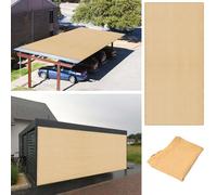 Tenda a Vela 130 x 350 cm Poliestere Traspirante Rete Parasole Protezione Solare Traspirante Protezione UV per Esterni per Giardino, Balcone, Giallo sabbia